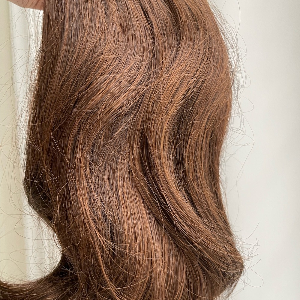 New auburn half wig